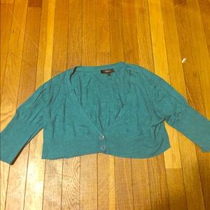 Cropped teal sweater